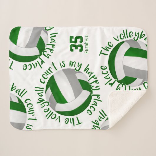 Couverture Sherpa terrain de volley-ball gris vert bonne typographie (Devant (Horizontal))
