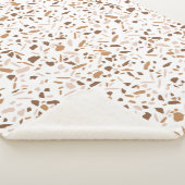 Couverture Sherpa Terrazzo Brown Beige Blanc Neutre couleurs (3/4)