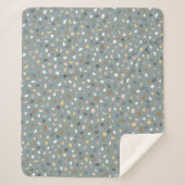 Couverture Sherpa Terrazzo moderne Motif doux Neutre (Devant)