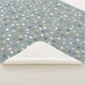 Couverture Sherpa Terrazzo moderne Motif doux Neutre (3/4)
