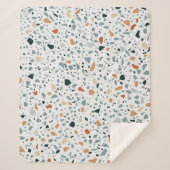 Couverture Sherpa Terrazzo sol marbre sans soudure patter artisanal (Devant)