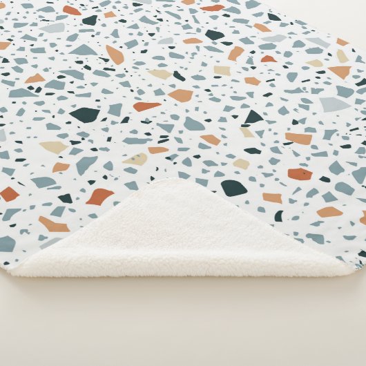Couverture Sherpa Terrazzo sol marbre sans soudure patter artisanal (3/4)