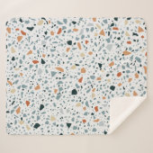Couverture Sherpa Terrazzo sol marbre sans soudure patter artisanal (Devant (Horizontal))
