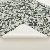 Couverture Sherpa Terrazzo Vert Moderne (3/4)