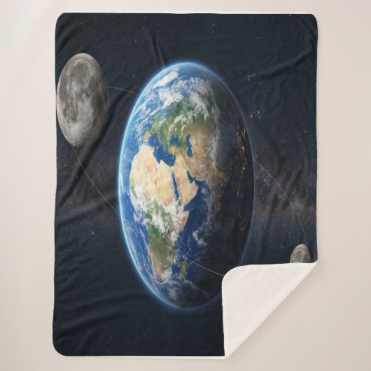 Couverture Sherpa Terre avec deux lunes (Devant)