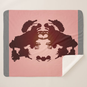 Couverture Sherpa Test d'inkblot Red Grey Rorschach