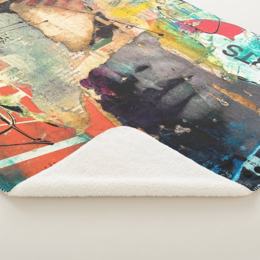 Couverture Sherpa Tête de collage (3/4)