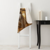 Couverture Sherpa Tête de lion doré superbe (En situation)