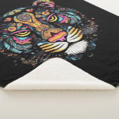 Couverture Sherpa Tête de Tigre Incroyable (3/4)
