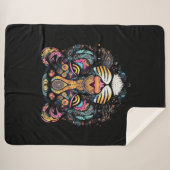 Couverture Sherpa Tête de Tigre Incroyable (Devant (Horizontal))