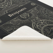 Couverture Sherpa Tête d'oreille Ornate Steampunk (3/4)