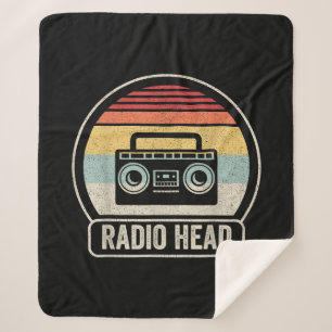 Couverture Sherpa Tête radio Vintage
