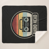 Couverture Sherpa Tête radio Vintage (Devant (Horizontal))