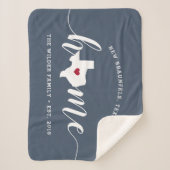Couverture Sherpa Texas Home State Personnalisé (Devant)