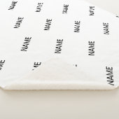 Couverture Sherpa Texte extensible personnalisable Blanc et noir mod (3/4)