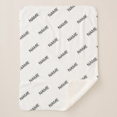 Couverture Sherpa Texte extensible personnalisable Blanc et noir mod (Devant)