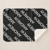 Couverture Sherpa Texte personnalisable | Bold Modern Black & White (Devant (Horizontal))