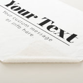 Couverture Sherpa Texte rétro-moderne élégant | Noir & Blanc (3/4)