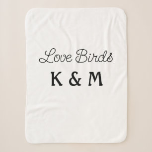 Couverture Sherpa texte simple minimal ajoutez votre nom oiseaux de