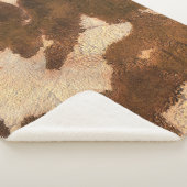 Couverture Sherpa textile floral Brown et blanc (3/4)