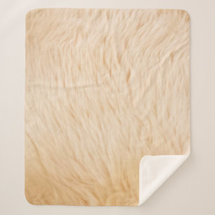 Couverture Sherpa Texture animale de fourrure de chèvre