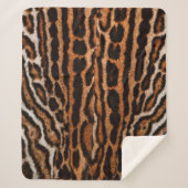 Couverture Sherpa texture arrière - plan de fourrure de léopard (Devant)