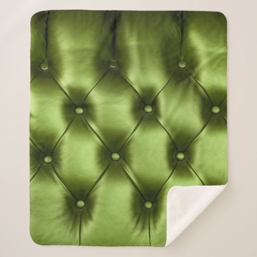Couverture Sherpa texture Arrière - plan du capitone vert foncé auth (Devant)