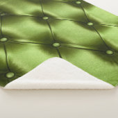 Couverture Sherpa texture Arrière - plan du capitone vert foncé auth (3/4)