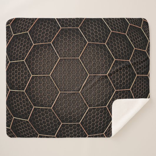 Couverture Sherpa texture Arrière - plan grille hexagonale d (Devant (Horizontal))