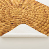 Couverture Sherpa texture arrière - plan tissée brun (3/4)