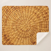 Couverture Sherpa texture arrière - plan tissée brun (Devant (Horizontal))