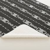 Couverture Sherpa texture cardiaque aztèque Abstraite (3/4)