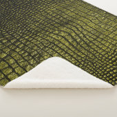 Couverture Sherpa Texture de crocodile foncé de luxe (3/4)
