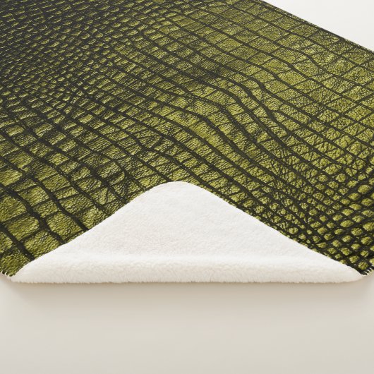 Couverture Sherpa Texture de crocodile foncé de luxe (3/4)