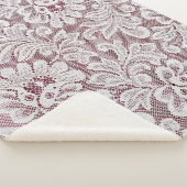 Couverture Sherpa Texture de dentelle d'élégance blanche avec bea sa (3/4)