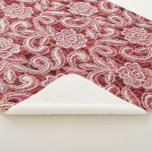 Couverture Sherpa Texture de dentelle rose fine avec vin magnifique  (3/4)