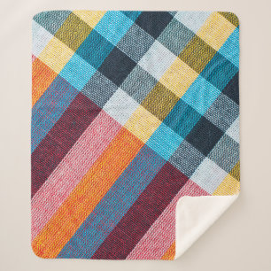 Couverture Sherpa Texture de fermeture de tissu, tissage de style th