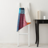 Couverture Sherpa Texture de fermeture de tissu, tissage de style th (En situation)