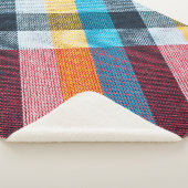 Couverture Sherpa Texture de fermeture de tissu, tissage de style th (3/4)