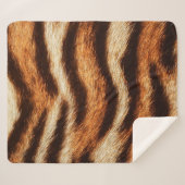 Couverture Sherpa texture de fourrure de tigre (Devant (Horizontal))