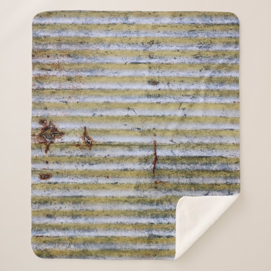 Couverture Sherpa texture de grunge de zinc rouille, texture de zinc (Devant)