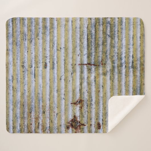 Couverture Sherpa texture de grunge de zinc rouille, texture de zinc (Devant (Horizontal))