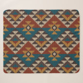 Couverture Sherpa Texture de laine aztèque Tribal. (Devant (Horizontal))