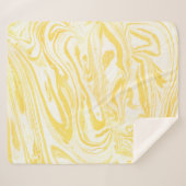 Couverture Sherpa Texture de marbre jaune. Main dessinée (Devant (Horizontal))