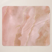 Couverture Sherpa Texture de marbre rose (Devant (Horizontal))