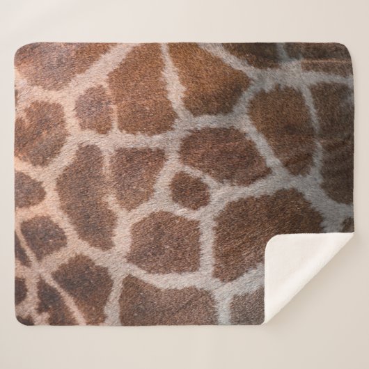 Couverture Sherpa Texture de peau de girafe (Devant (Horizontal))