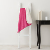 Couverture Sherpa Texture De Tissu Rose De Luxe. (En situation)