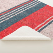 Couverture Sherpa Texture de tricot lin avec rayures d'impression ro (3/4)