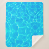Couverture Sherpa Texture d'eau de mer estivale Eau de piscine turqu (Devant)