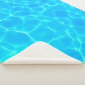 Couverture Sherpa Texture d'eau de mer estivale Eau de piscine turqu (3/4)